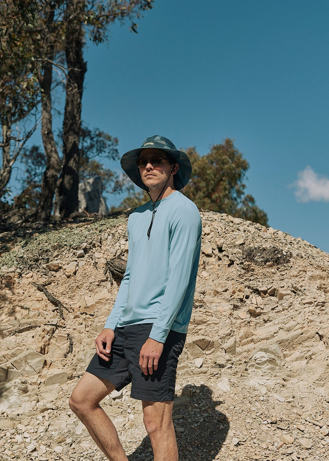 Sun Ray UPF50+ All G UV Tee Horizon Blue Men's