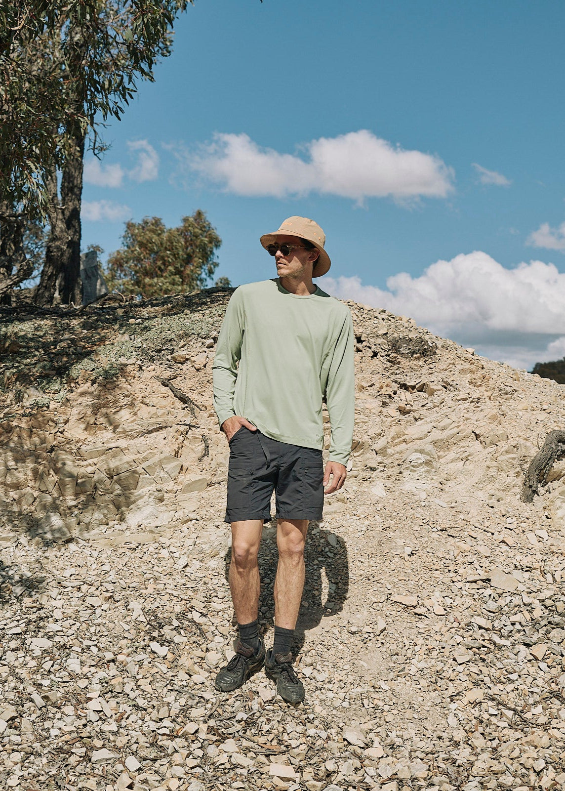 Sun Ray UPF50+ Sun Protection Clothing All G Long Sleeve Tee Saltbush Australia