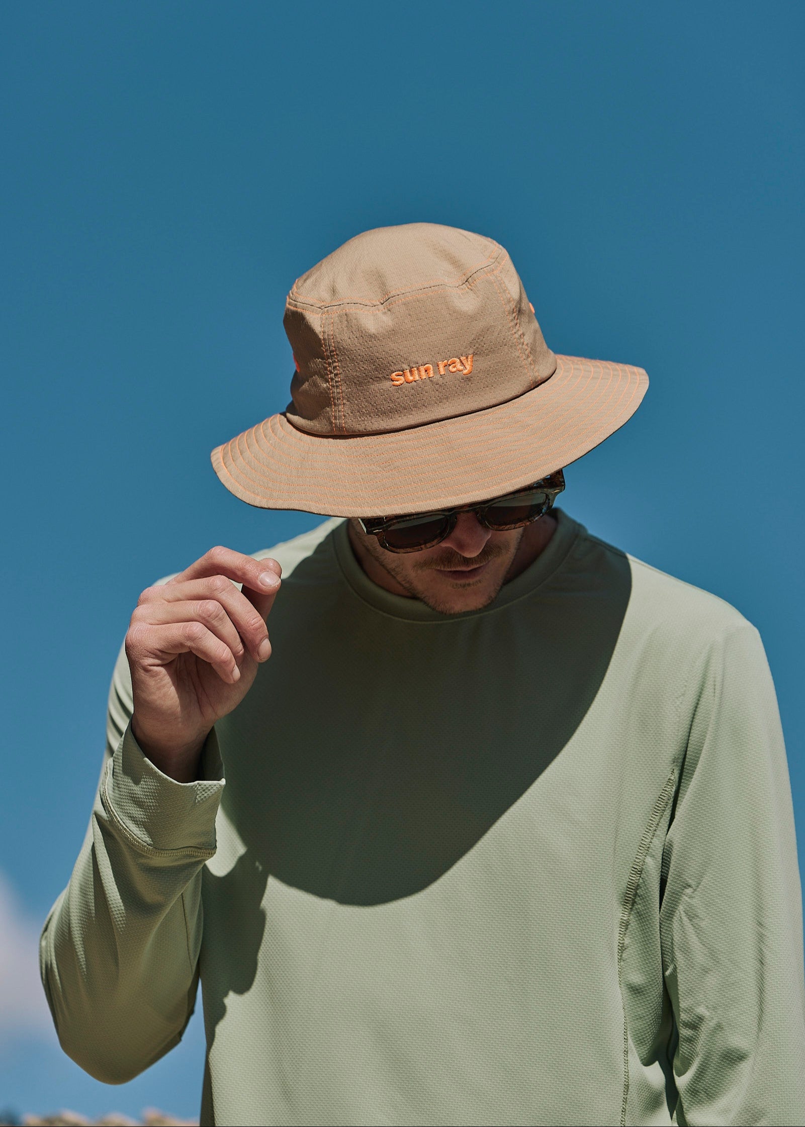 Sun Ray UPF50+ Sun Protection Clothing All G Long Sleeve Tee Saltbush Australia