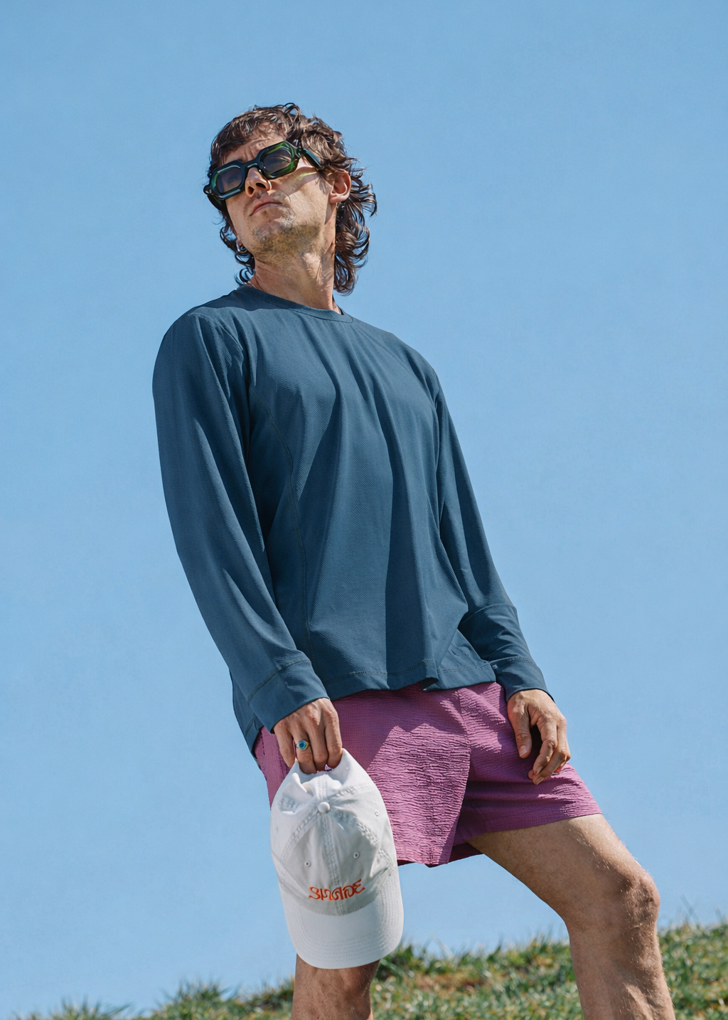 Sun Ray Upf50+ Sun Protection All G UV Tee Men Deep Teal