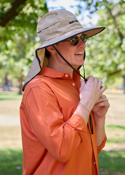 Sun Ray Seriously Shady Mullet Brimmer Hat UPF50+ Stone Ripstop
