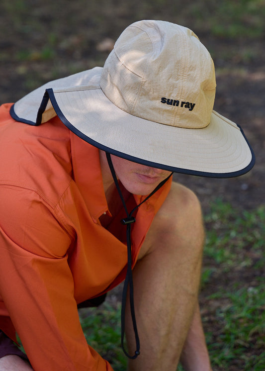 Sun Ray UPF50+ Sun Protection Clothing Sun Shirt Burnt Orange and Seriously Shady Mullet Brimmer