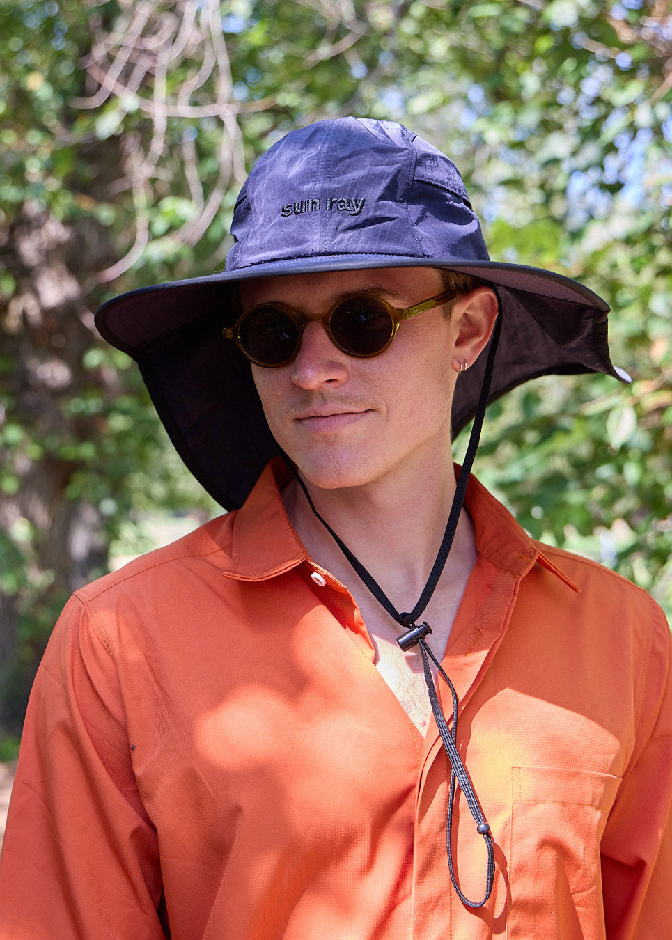 Sun Ray Seriously Shady Mullet Brimmer Hat UPF50+ Navy Ripstop