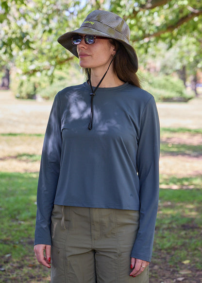 Sun Ray UPF50+ Sun Protection Clothing All G Long Sleeve Tee deep teal boxy fit