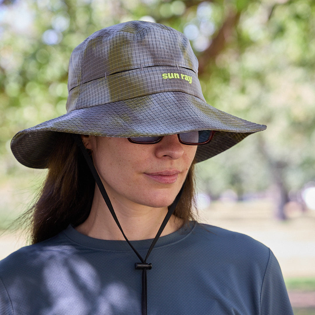 Sun Ray UPF50+ Sun Protection Clothing All G Long Sleeve Tee deep teal and breezy brimmer hat
