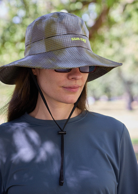 Sun Ray UPF50+ Sun Protection Clothing All G Long Sleeve Tee deep teal and breezy brimmer hat