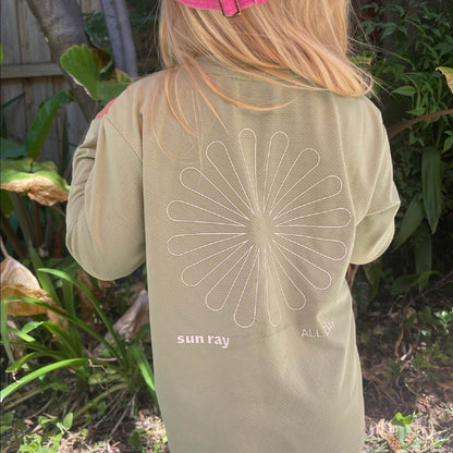 Sun Ray Sun Protection UPF50+ kids children's All G long sleeve tee saltbush Australia
