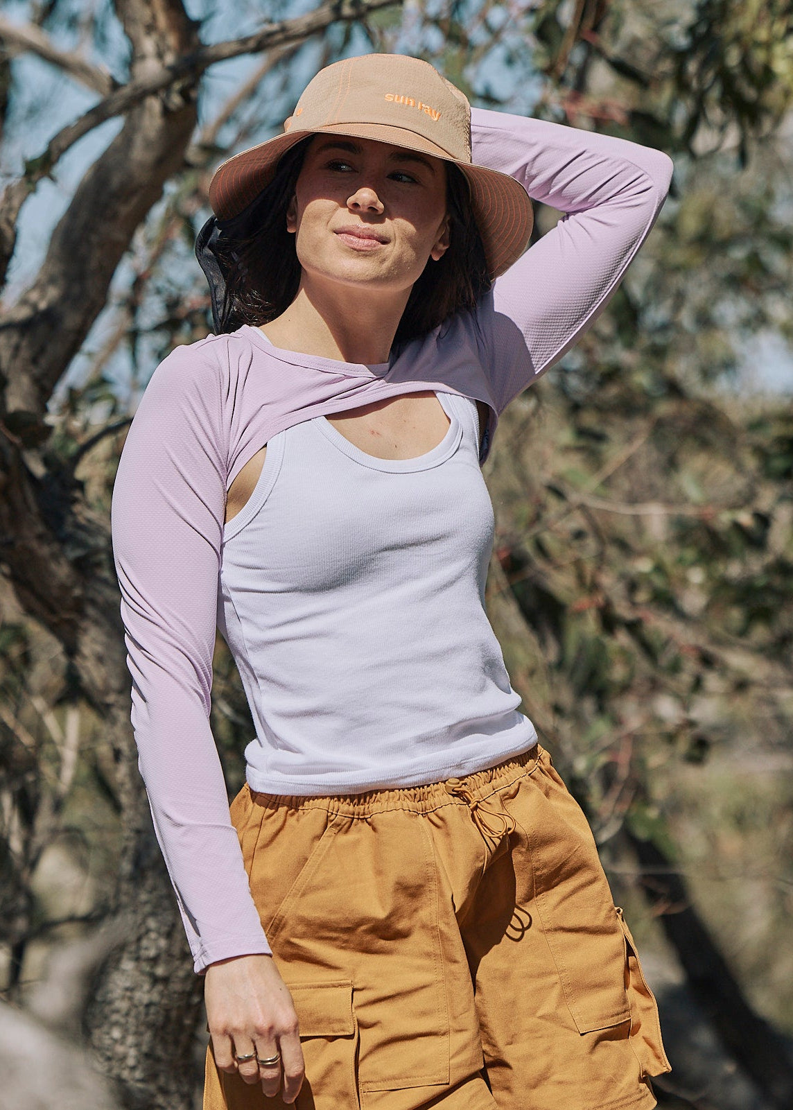 Sun Ray Shady Shoulders UPF50+ Sun Shrug arms sleeves protection bolero lilac