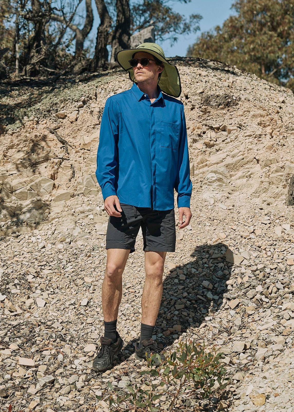 Sun Ray Sun Protective Clothing UPF50+ Sun Shirt True Blue