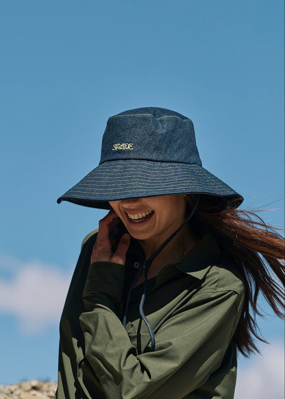 Sun Ray UPF50+ Sun protection shady wide brim hat denim blue