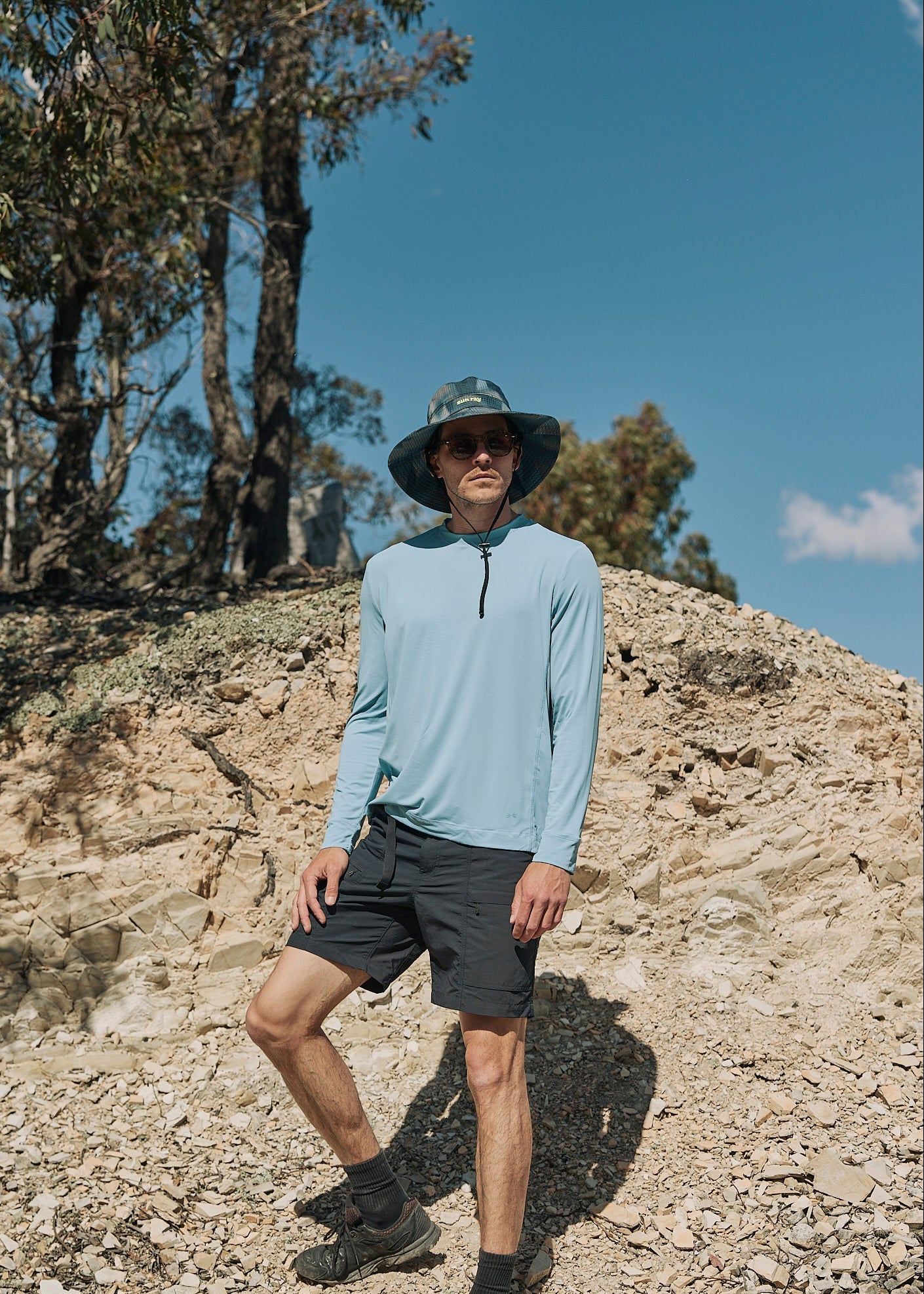 Sun Ray UPF50+ All G UV Tee Horizon Blue Men's