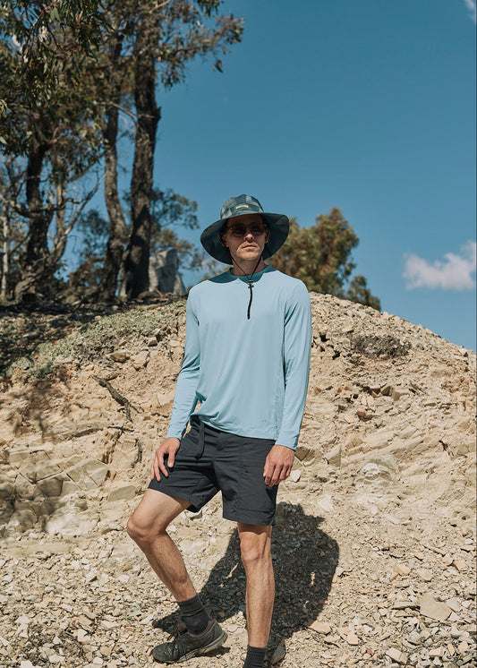 Sun Ray UPF50+ All G UV Tee Horizon Blue Men's