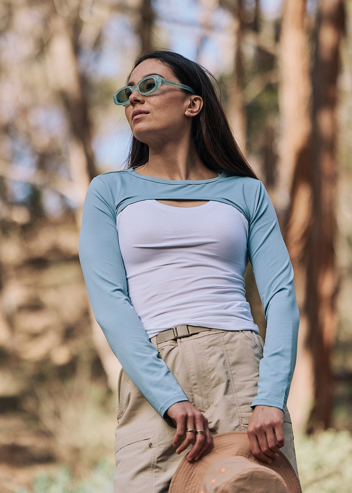 Sun Ray Shady Shoulders UPF50+ Sun Shrug Bolero Sleeves Horizon Blue