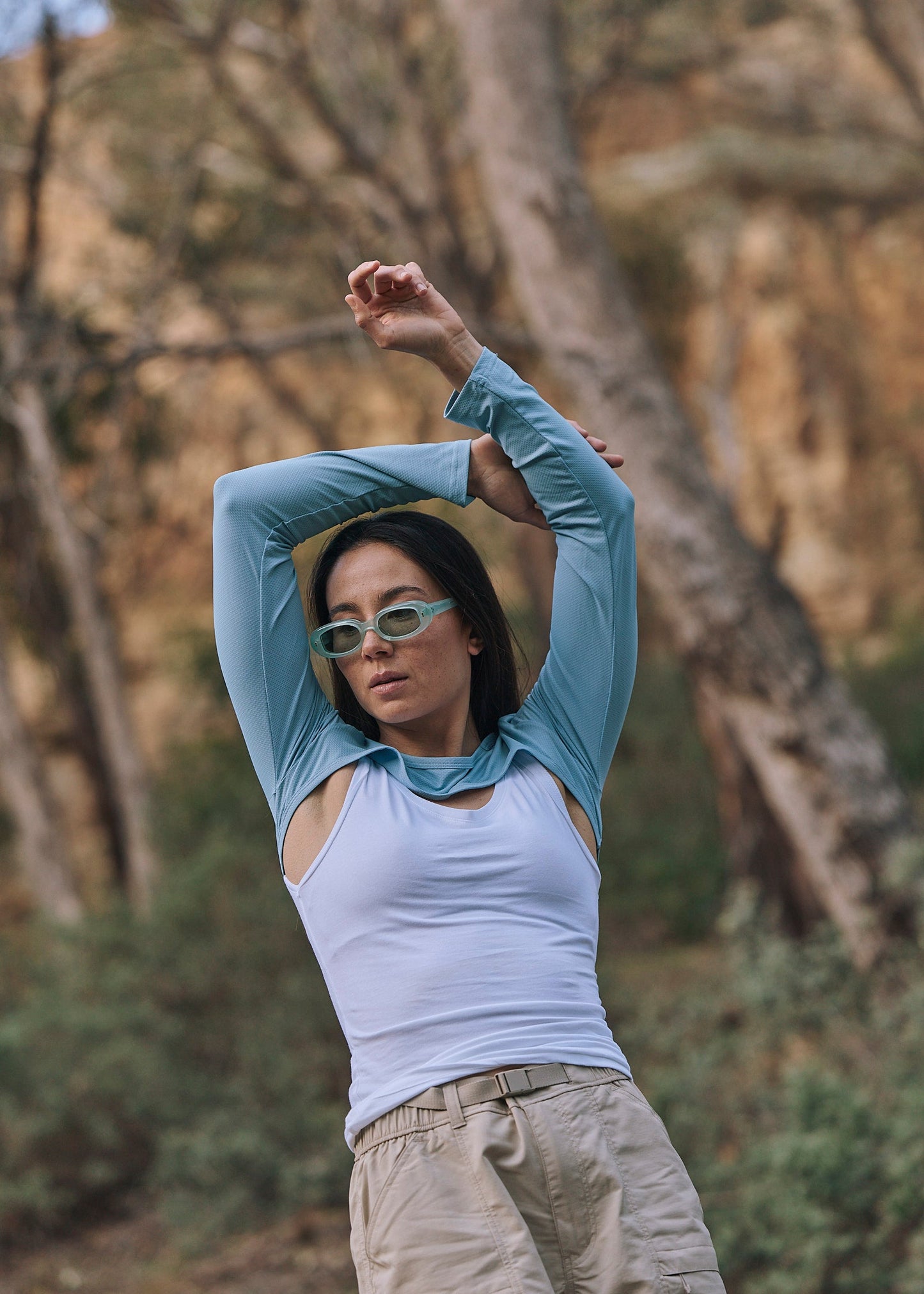 Sun Ray Shady Shoulders UPF50+ Sun Shrug Bolero Sleeves Horizon Blue