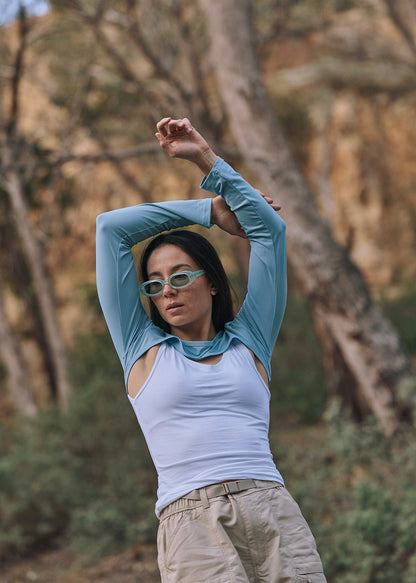 Sun Ray Shady Shoulders UPF50+ Sun Shrug Bolero Sleeves Horizon Blue