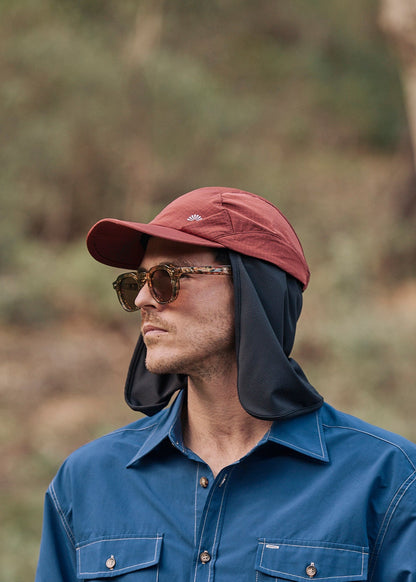 Sun Ray UPF50+ Origami folding flap cap with detachable legionnaire flap