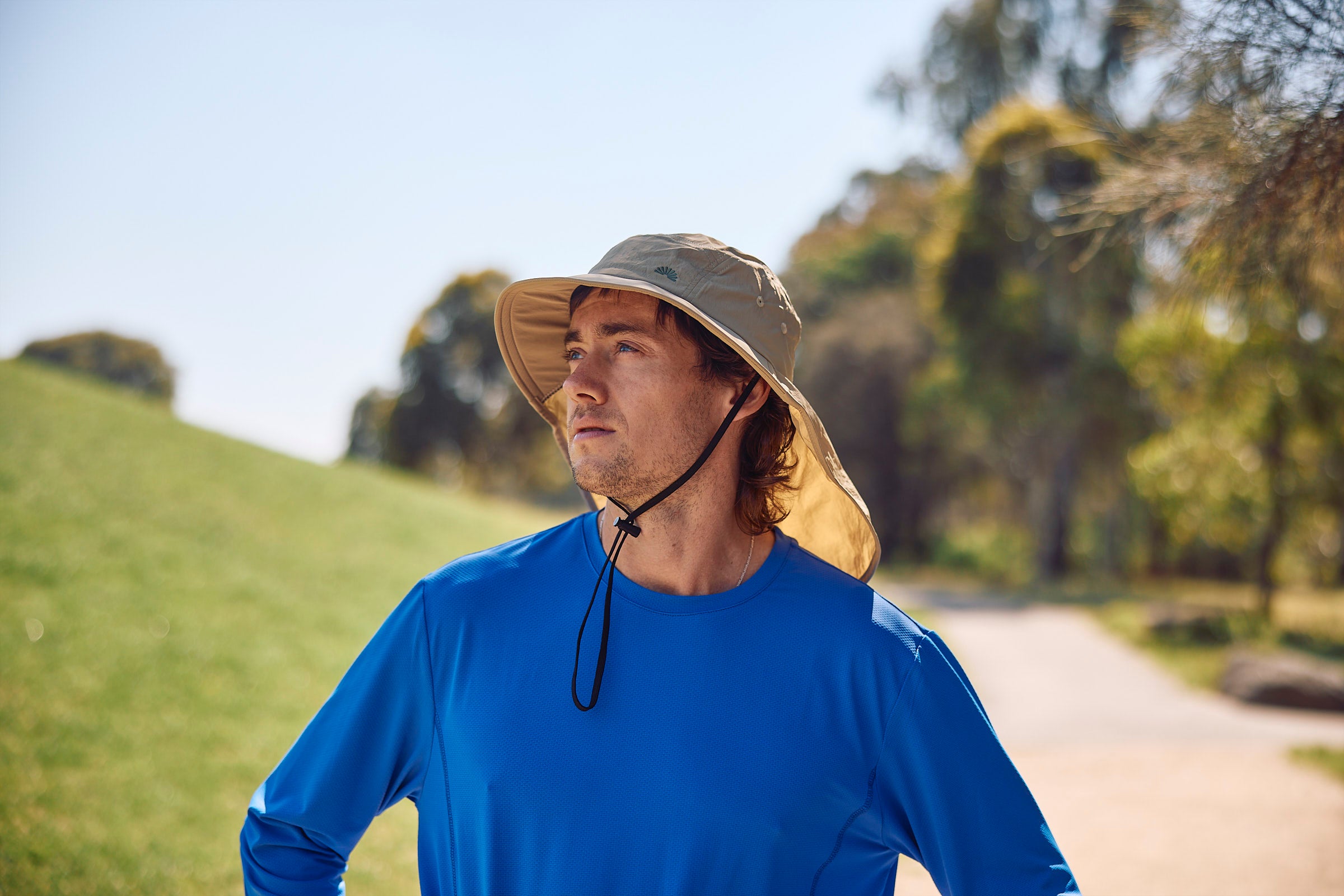 Sun Ray Brimmer Hat and All G Long Sleeve Tee