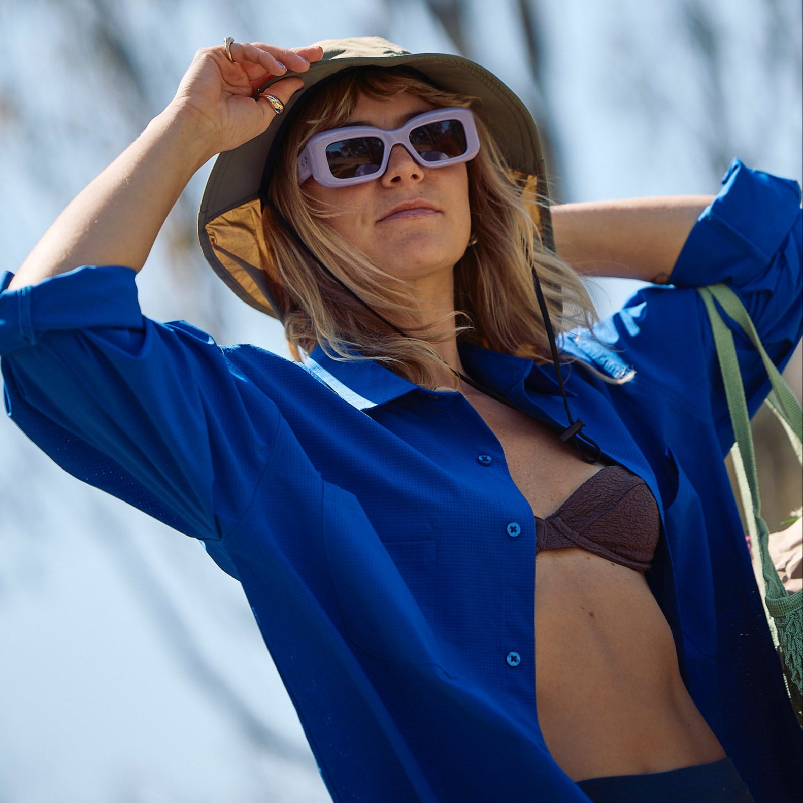 Sun Ray Sun Protective Clothing UPF50+ Sun Shirt True Blue
