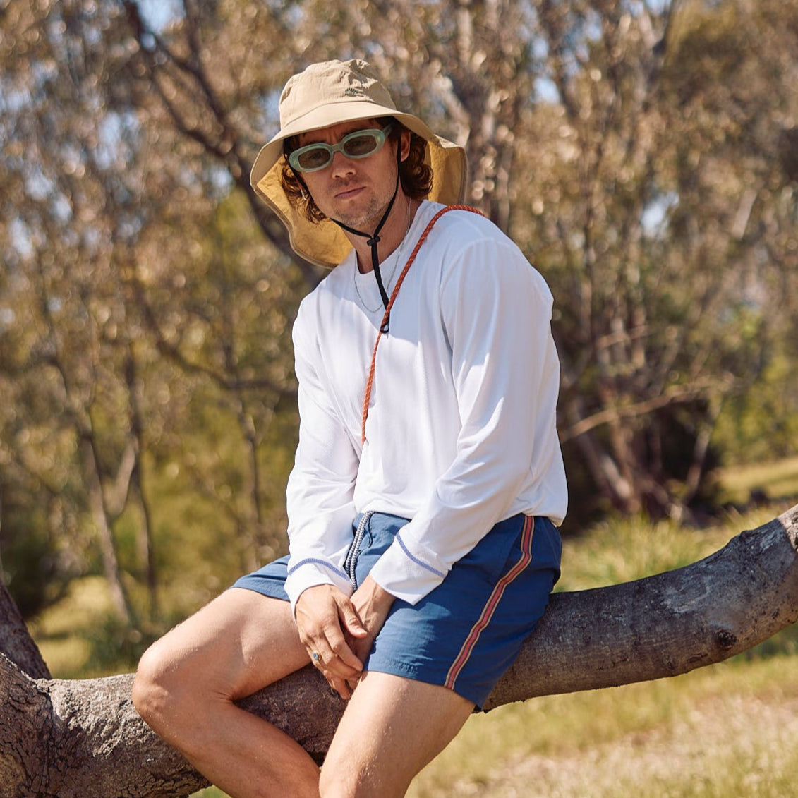 Sun Ray UPF50+ Sun Protection Clothing All G Long Sleeve Tee White