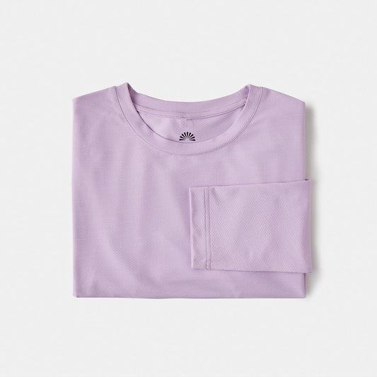 Sun Ray UPF50+ Sun Protection Clothing All G Long Sleeve Tee lilac boxy fit and Shade Cap in Australia