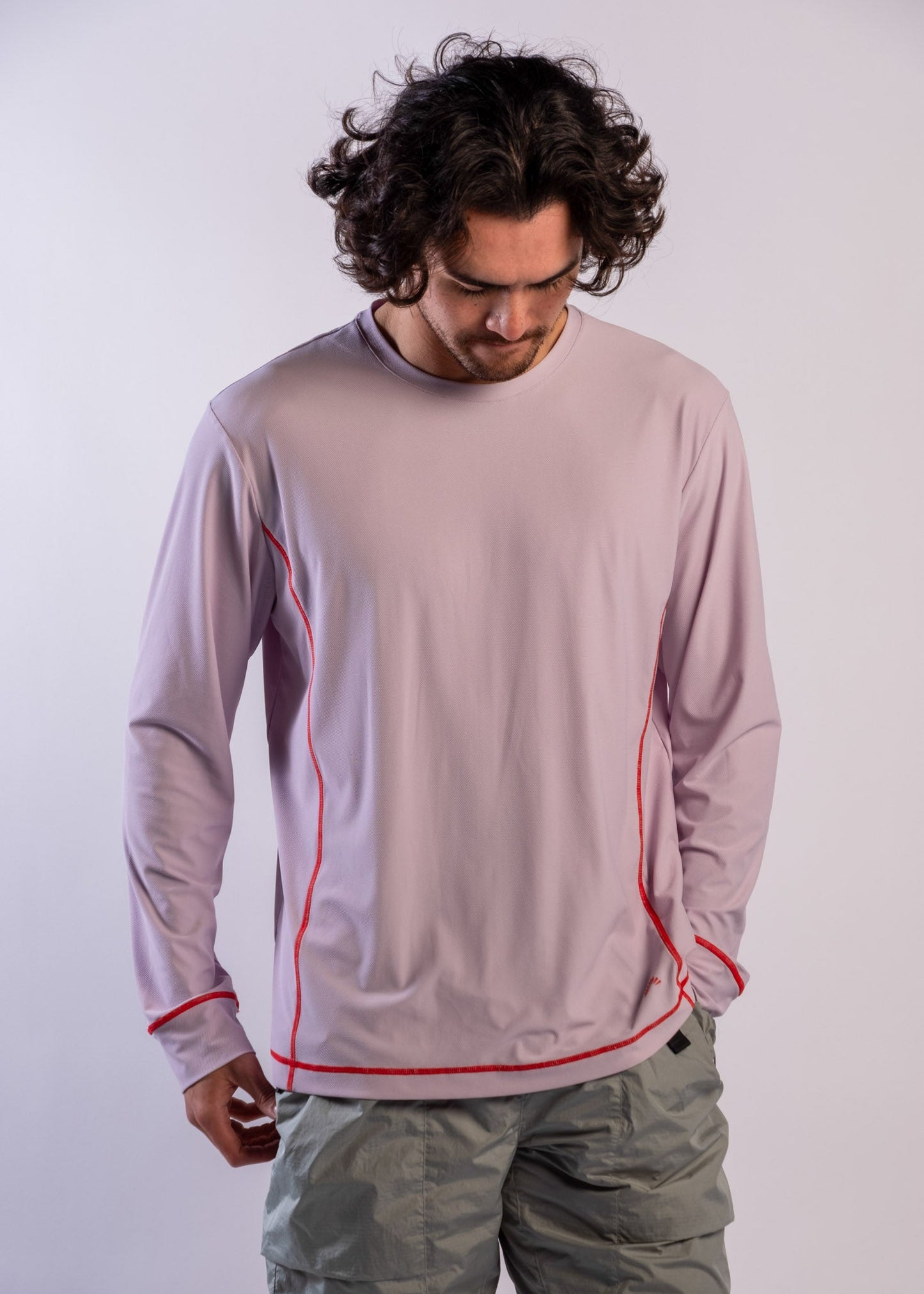 Sun Ray men's UPF50+ Sun Protection All G uv Tee long sleeve Lilac