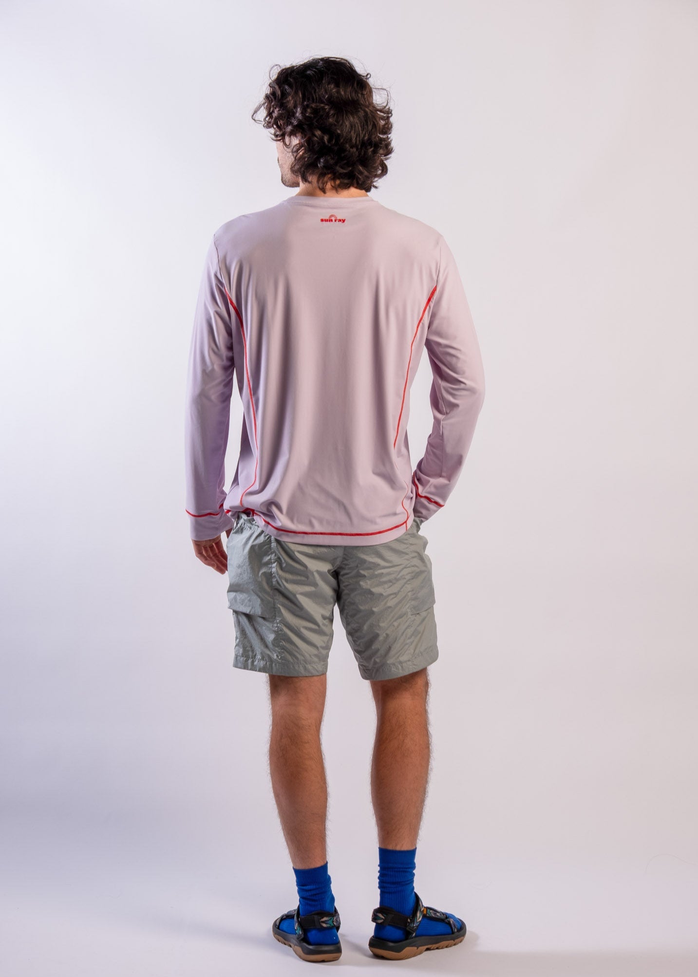 Sun Ray men's UPF50+ Sun Protection All G uv Tee long sleeve Lilac