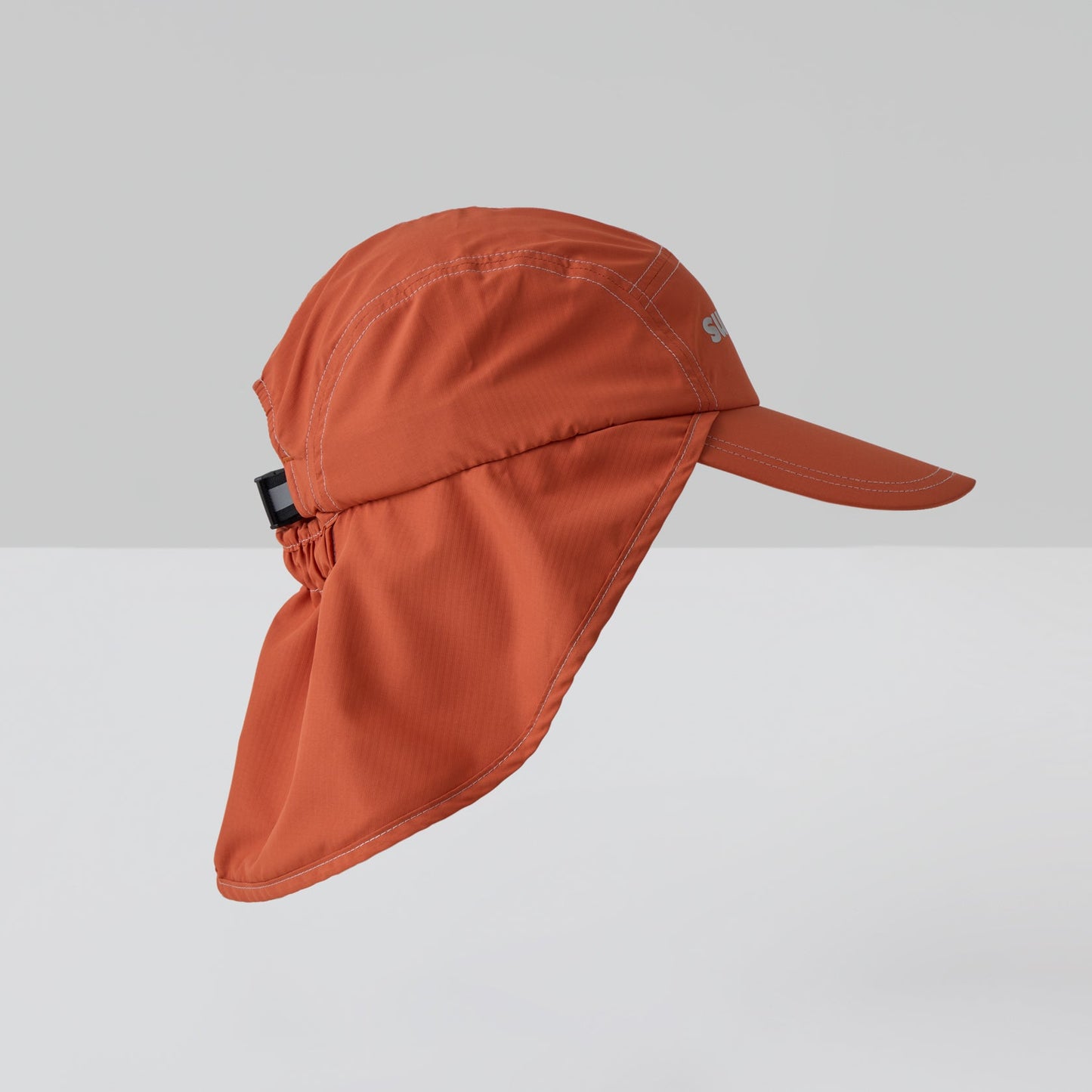 An orange UPF50+ sun protection legionnaire hat