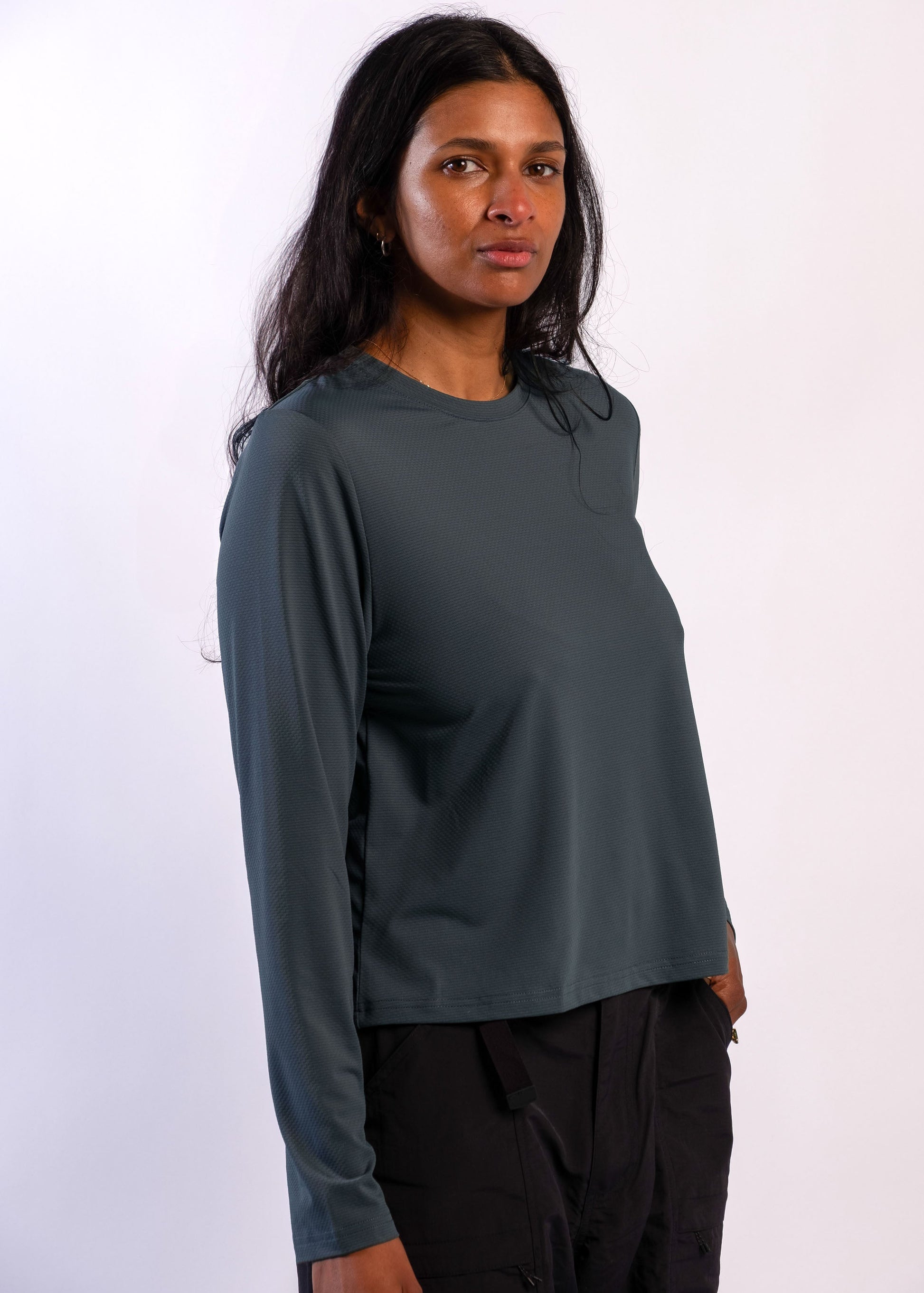Sun Ray UPF50+ Sun Protection Clothing All G Long Sleeve Tee deep teal boxy fit