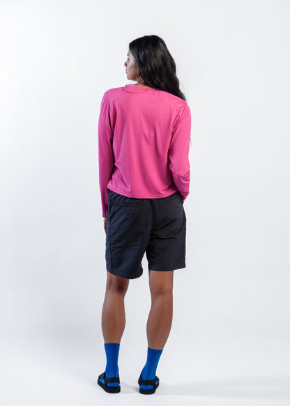 Sun Ray UPF50+ Sun Protection Clothing All G Long Sleeve Tee fuchsia boxy fit