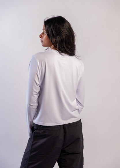 Sun Ray UPF50+ Sun Protection Clothing All G uv Tee long sleeve womens white