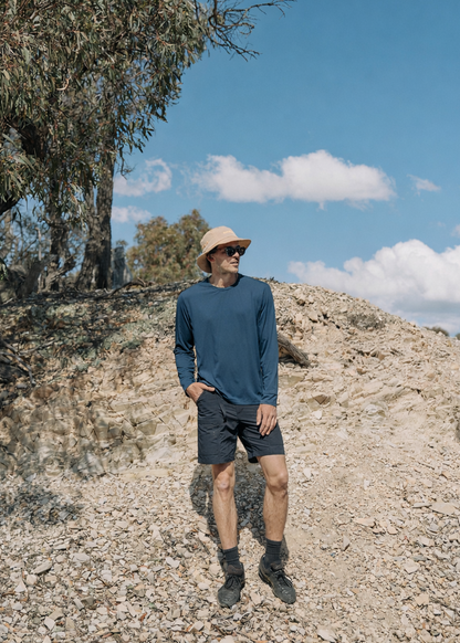 Sun Ray Upf50+ Sun Protection All G UV Tee Men Deep Teal