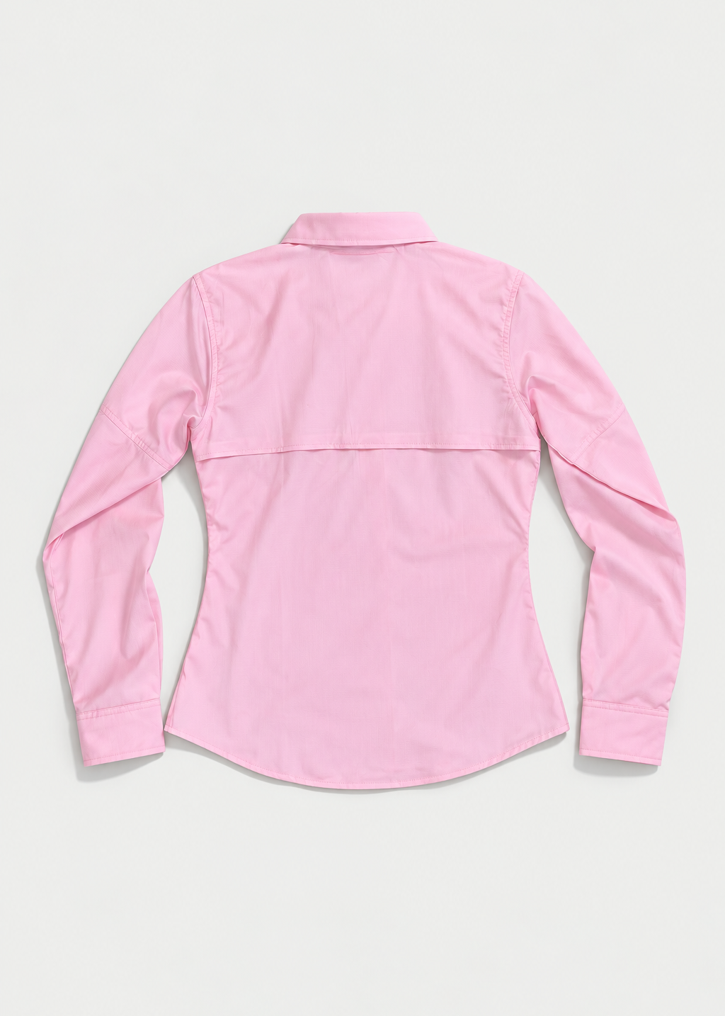 Back of Sun Ray UPF50+ women’s sun shirt showing vented back yoke